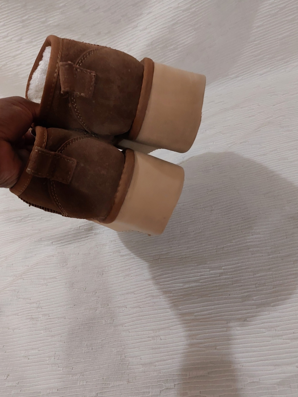 Project Cloud Brown Suede Platform Booties Size 6 - Picture 6 of 10